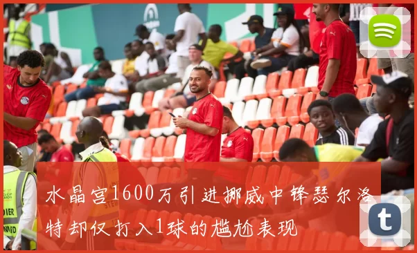 水晶宫1600万引进挪威中锋瑟尔洛特却仅打入1球的尴尬表现